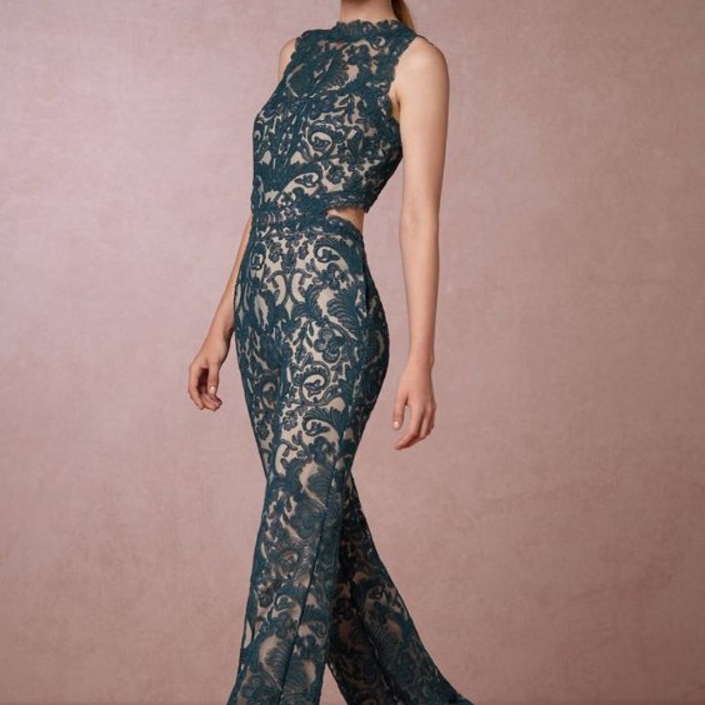 ISO Anthropologie BHLDN Coral Jumpsuit, Starry Night Green